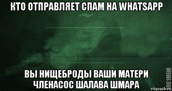 кто отправляет спам на whatsapp вы нищеброды ваши матери членасос шалава шмара, Мем Игра слов 2