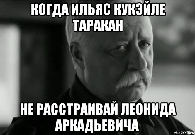 когда ильяс кукэйле таракан не расстраивай леонида аркадьевича, Мем Не расстраивай Леонида Аркадьевича