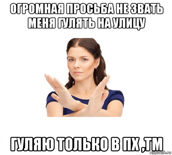 огромная просьба не звать меня гулять на улицу гуляю только в пх ,тм, Мем Не зовите