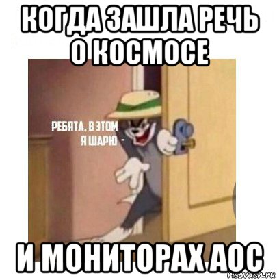 когда зашла речь о космосе и мониторах аос, Мем Ребята я в этом шарю