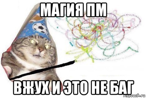 магия пм вжух и это не баг, Мем Вжух