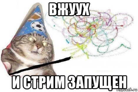 вжуух и стрим запущен, Мем Вжух