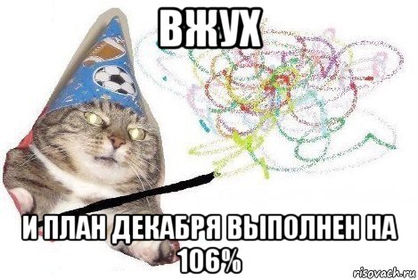 вжух и план декабря выполнен на 106%, Мем Вжух