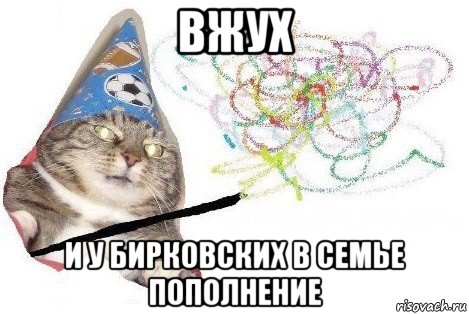 вжух и у бирковских в семье пополнение, Мем Вжух