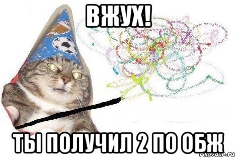 вжух! ты получил 2 по обж, Мем Вжух