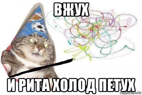 вжух и рита холод петух, Мем Вжух