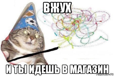 вжух и ты идешь в магазин, Мем Вжух