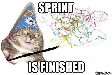 sprint is finished, Мем Вжух