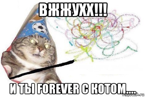 вжжухх!!! и ты forever с котом...., Мем Вжух