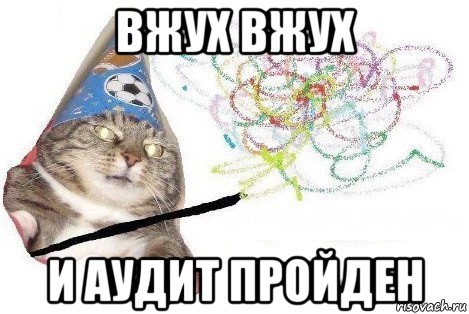 вжух вжух и аудит пройден, Мем Вжух