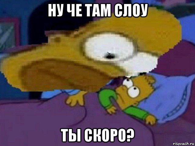 ну че там слоу ты скоро?, Мем Гомер и барт