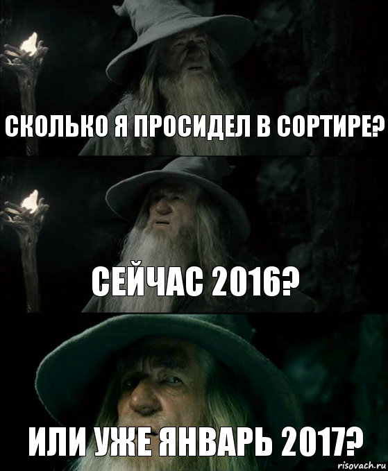 СКОЛЬКО Я ПРОСИДЕЛ В СОРТИРЕ? СЕЙЧАС 2016? Или уже январь 2017?