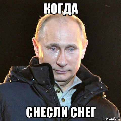 когда снесли снег, Мем Путин плачет