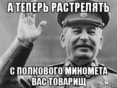 а теперь растрелять с полкового миномета вас товарищ, Мем   РАССТРЕЛЯТЬ ИХ ВСЕХ