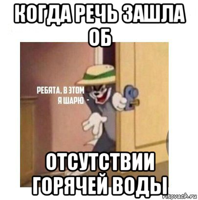 когда речь зашла об отсутствии горячей воды, Мем Ребята я в этом шарю