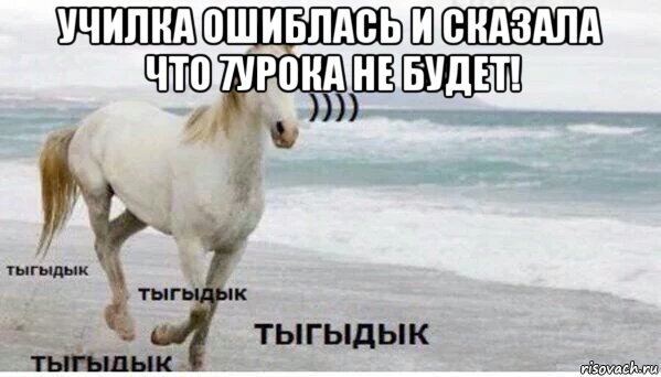 училка ошиблась и сказала что 7урока не будет! , Мем   Тыгыдык