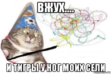 вжух.... и тигры у ног моих сели, Мем Вжух