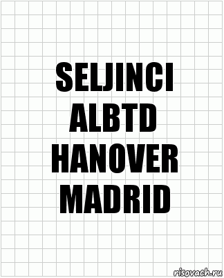 SELJINCI
ALBTD
HANOVER
MADRID, Комикс  бумага