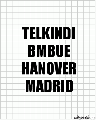 TELKINDI
BMBUE
HANOVER
MADRID, Комикс  бумага