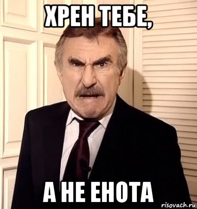 хрен тебе, а не енота, Мем хрен тебе а не история