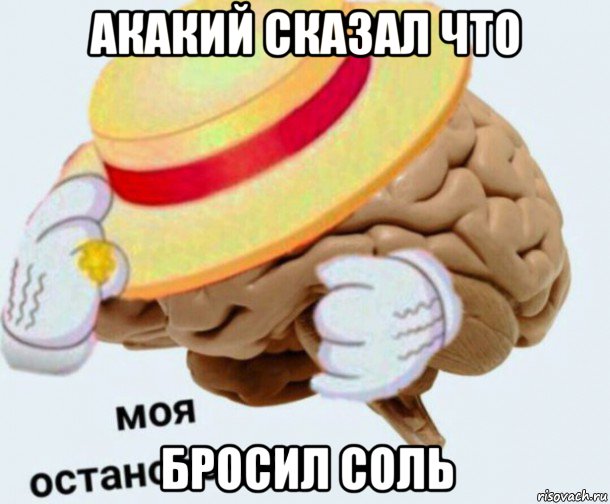 акакий сказал что бросил соль, Мем   Моя остановочка мозг