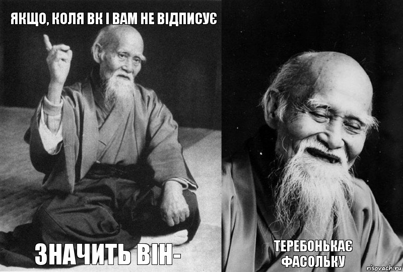 якщо, Коля вк і вам не відписує значить він-  теребонькає фасольку, Комикс Мудрец-монах (4 зоны)