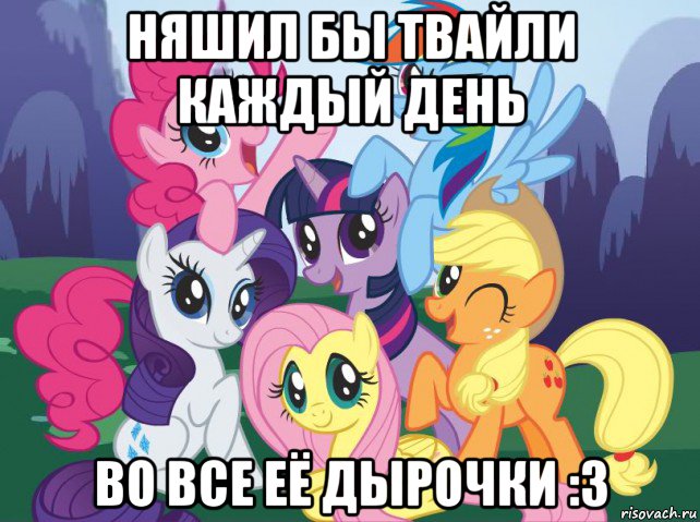 няшил бы твайли каждый день во все её дырочки :3, Мем My little pony