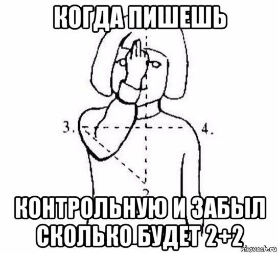 когда пишешь контрольную и забыл сколько будет 2+2, Мем  Перекреститься