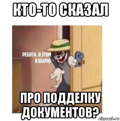 кто-то сказал про подделку документов?, Мем Ребята я в этом шарю