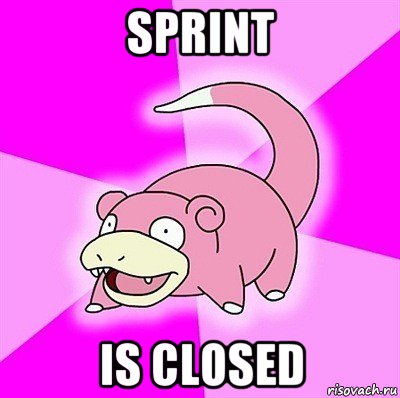 sprint is closed, Мем слоупок