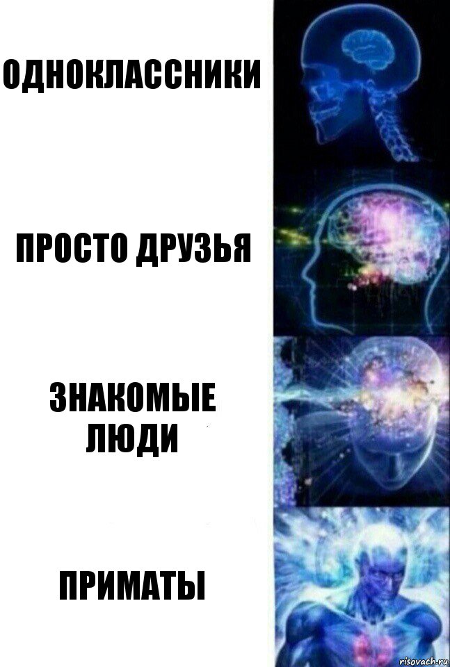 Одноклассники Просто друзья Знакомые люди ПРиматы, Комикс  Сверхразум