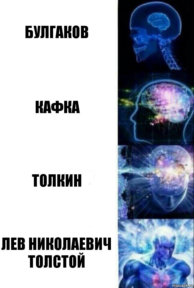 Булгаков Кафка Толкин Лев Николаевич Толстой, Комикс  Сверхразум