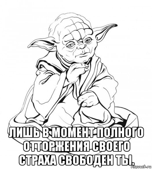  лишь в момент полного отторжения своего страха свободен ты., Мем Мастер Йода