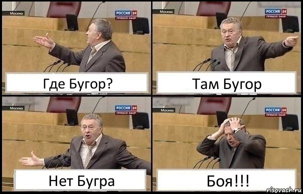 Где Бугор? Там Бугор Нет Бугра Боя!!!, Комикс Жирик в шоке хватается за голову