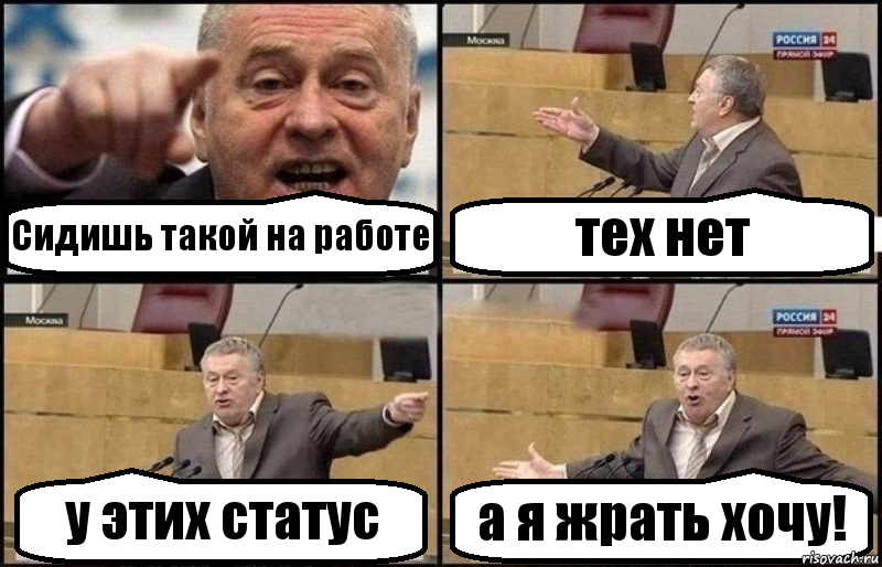 Сидишь такой на работе тех нет у этих статус а я жрать хочу!, Комикс Жириновский