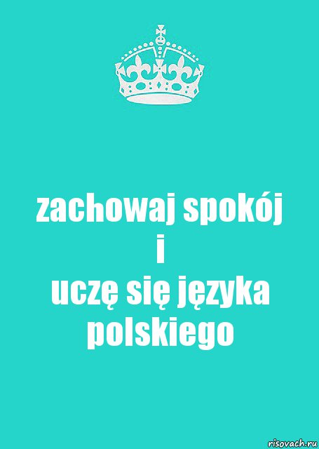 zachowaj spokój
i
uczę się języka polskiego, Комикс  Keep Calm 2