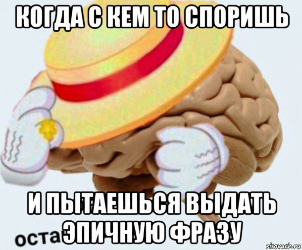 когда с кем то споришь и пытаешься выдать эпичную фразу, Мем   Моя остановочка мозг