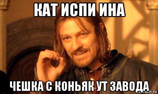 кат испи ина чешка с коньяк ут завода, Мем Нельзя просто так взять и (Боромир мем)