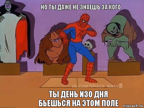 ты день изо дня бьешься на этом поле но ты даже не знаешь за кого, Комикс Спайдер-мем