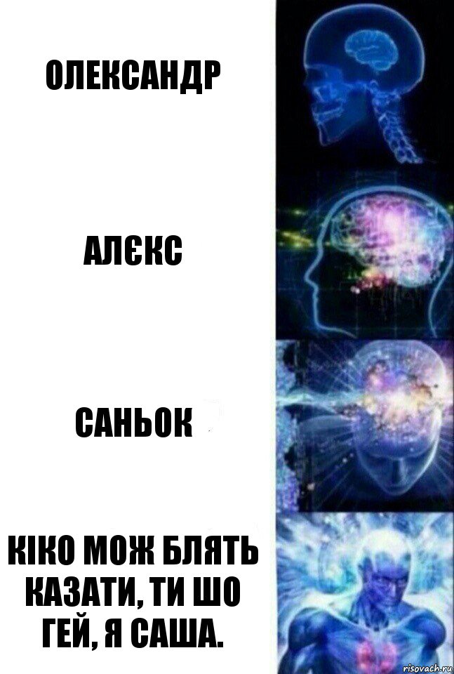 Олександр Алєкс Саньок Кіко мож блять казати, ти шо гей, я Саша., Комикс  Сверхразум