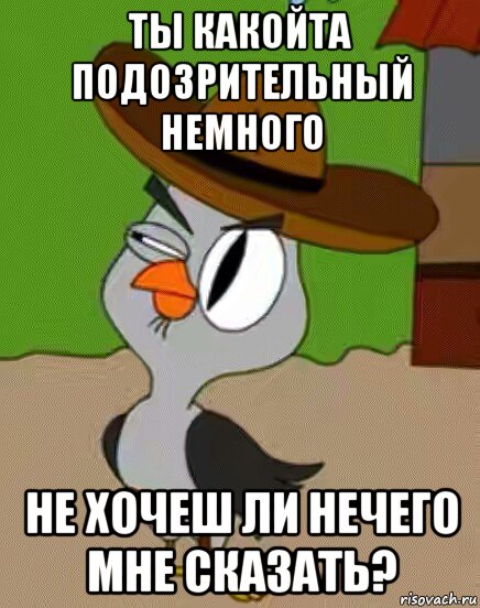 ты какойта подозрительный немного не хочеш ли нечего мне сказать?, Мем    Упоротая сова