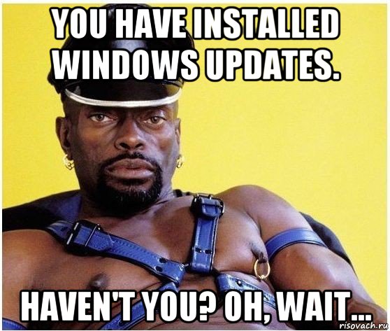 you have installed windows updates. haven't you? oh, wait..., Мем Черный властелин