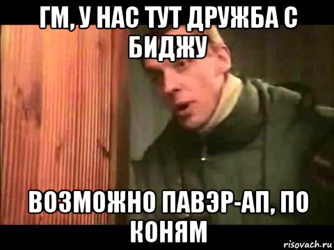 гм, у нас тут дружба с биджу возможно павэр-ап, по коням, Мем Ларин по коням