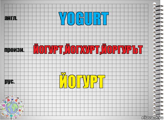 yоgurt йогурт,йогхурт,йоргурът йогурт, Комикс  Перевод с английского