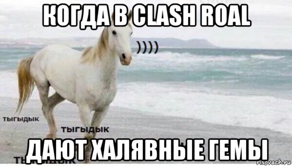 когда в clash roal дают халявные гемы, Мем   Тыгыдык