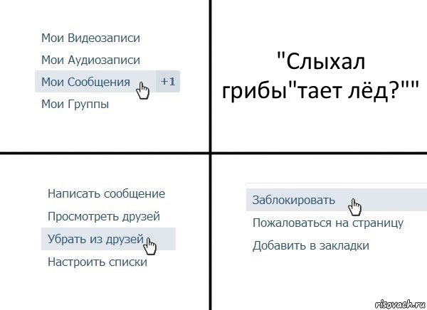 "Слыхал грибы"тает лёд?"", Комикс  Удалить из друзей