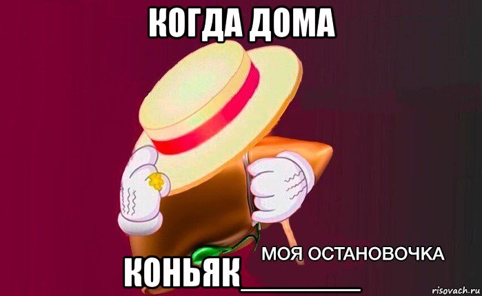 когда дома коньяк______, Мем   Моя остановочка