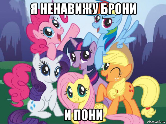 я ненавижу брони и пони, Мем My little pony