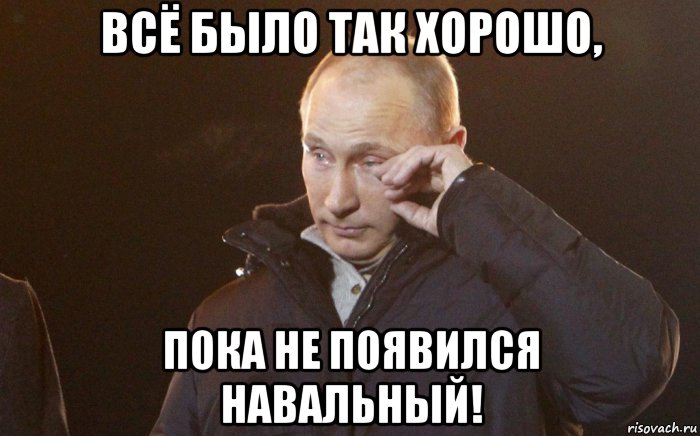 Пока не пришло. Все было так хорошо пока не появился Навальный. Всё было хорошо пока не пришел Навальный. Все было хорошо пока. Навальный лучший мемы.