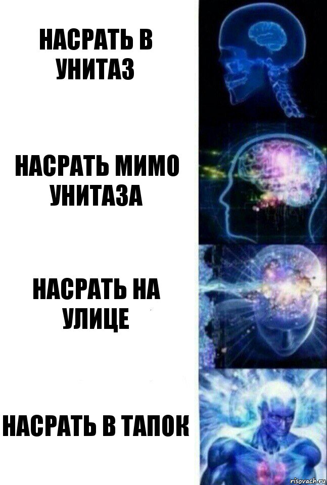 Насрать в унитаз Насрать мимо унитаза Насрать на улице Насрать в тапок, Комикс  Сверхразум